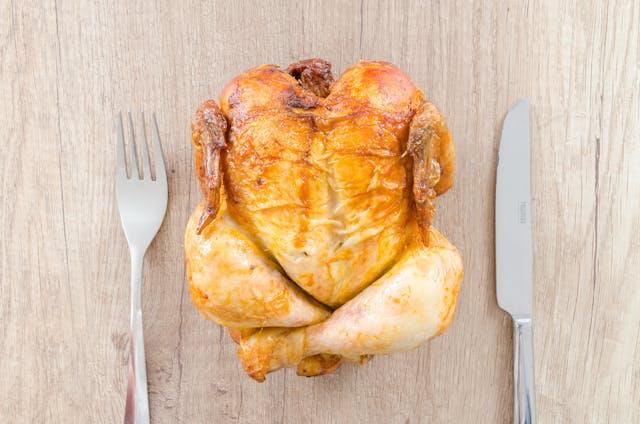 Roasted Chicken with fork