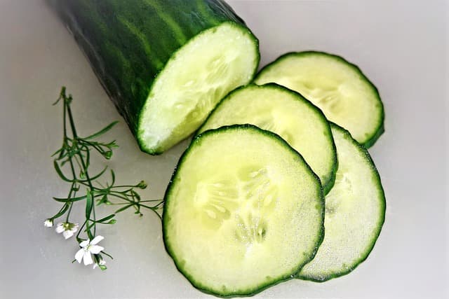 slices of cucumber